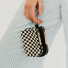 Woven Cameron Double Zip Card Wallet: Woven Black