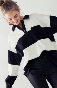 Bold Striped Rugby Shirt