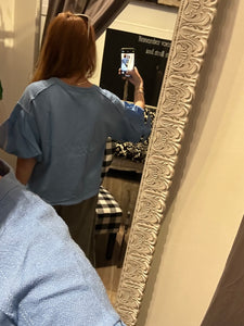 Blue Puff Sleeve Top