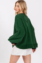 HEART PATCH WASHED SWEATSHIRT: BLACK