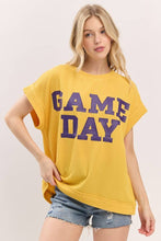 Game Day Ribbed Knit Top: BLACK