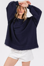 HEART PATCH WASHED SWEATSHIRT: BLACK
