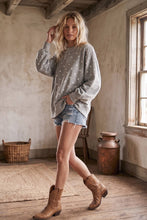 Oversized Polka Dot Scuba Pullover: NAVY/WHITE