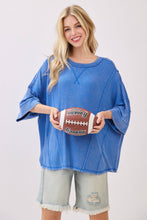 Mineral Washed Boxy Oversized Top: Red