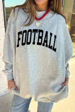 Light Grey Game Day Football Reversible Sweatshirt Top: Light Grey