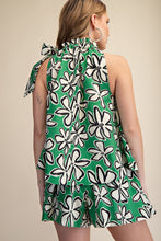 Green Floral Print Tank