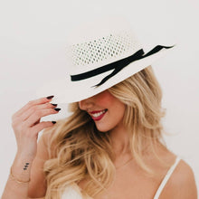 Shell Beach Western Sun Hat: Black Bow