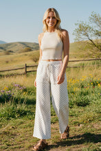 Relaxed Polka Dot Wide Leg Pants: RED/WHITE