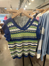 Blue Multi Colored Vest