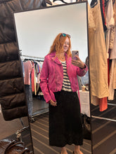 Mauritius Wild RF Leather Jacket- Electric Fuchsia