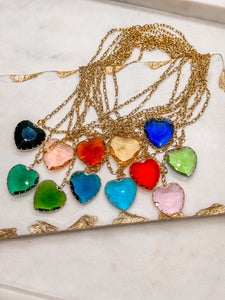 Kick Glass Heart Necklace