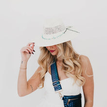 Shell Beach Western Sun Hat: Blue Stones