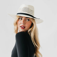 Shell Beach Western Sun Hat: Black Bow