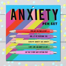 Anxiety Pen Set (gifts, pens, stationery, mental health)
