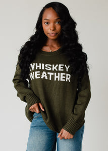 Olive Whiskey Weather Sweater