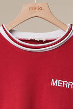 Christmas Back Lettering Sweatshirt: Red