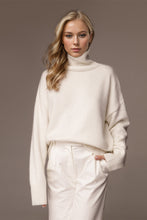 Cozy Turtleneck Dropped Shoulder Long Sleeve Sweater