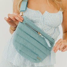 Jolie Puffer Bum Bag: Dark Denim
