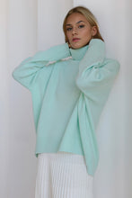 Cozy Turtleneck Dropped Shoulder Long Sleeve Sweater