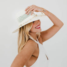 Shell Beach Western Sun Hat: Black Bow
