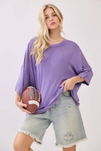 Mineral Washed Boxy Oversized Top: Red