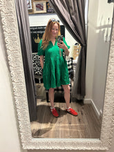 Kelly Green Eyelet Dress