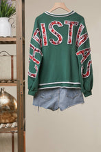Christmas Back Lettering Sweatshirt: Red