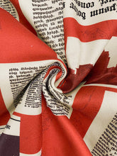 Red Newspaper Print Blazer