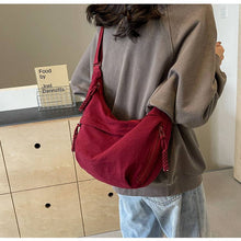 Crossbody Dumpling Bag Moon Shoulder Sling Casual: Burgundy