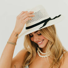Shell Beach Western Sun Hat: Black Bow