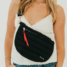 Jolie Puffer Bum Bag: Dark Denim