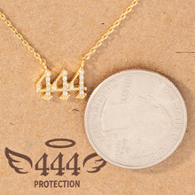 Pave 444 Angel Number Pendant Necklace