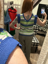 Blue Multi Colored Vest