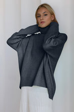 Cozy Turtleneck Dropped Shoulder Long Sleeve Sweater