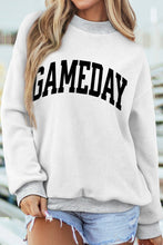 Light Grey Game Day Football Reversible Sweatshirt Top: Light Grey