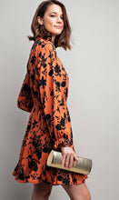 Rust Printed Smocked Dress