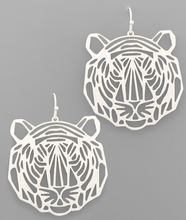 Tiger Face Filigree Earrings