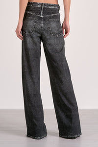 Grey Wash Elastic Jeans