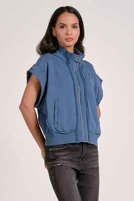 Ainsley Zip Up- Blue