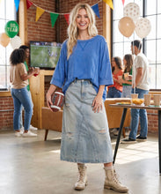 Mineral Washed Boxy Oversized Top: Red