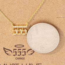 Pave 555 Angel Number Pendant Necklace