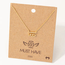 Pave 555 Angel Number Pendant Necklace