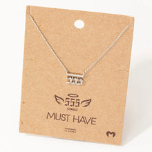 Pave 555 Angel Number Pendant Necklace