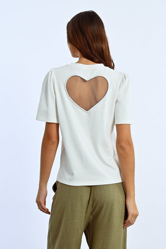 Off White Heart Top