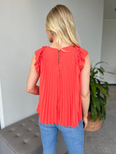 Pleated Orange Tank