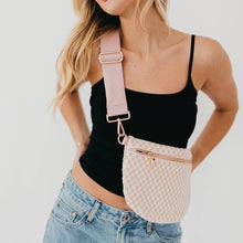 Westlyn Woven Bum Bag - Woven Checkered Blush