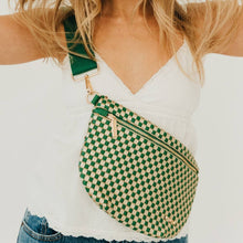 Westlyn Woven Bum Bag - TOP SELLER: Woven Checkered Black