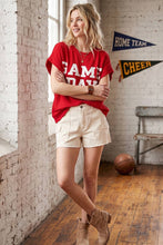 Game Day Ribbed Knit Top: BLACK