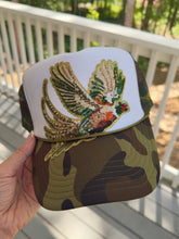 Backwoods Bougie Sequin Trucker Collection: Tan / Sequin Mallard