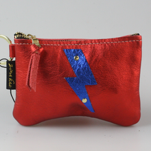 Lightening Bolt Leather Pouch